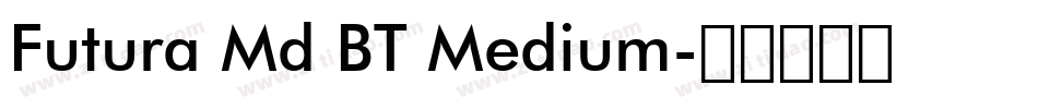 Futura Md BT Medium字体转换